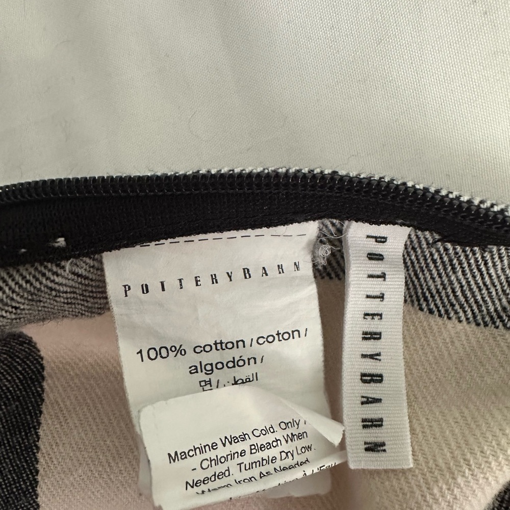 Pottery Barn Black and White Checkered Accent Pillows - Picture 3 of 8